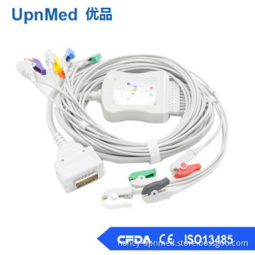 Burdick EK-10 one piece EKG cable with leadwires,15pin